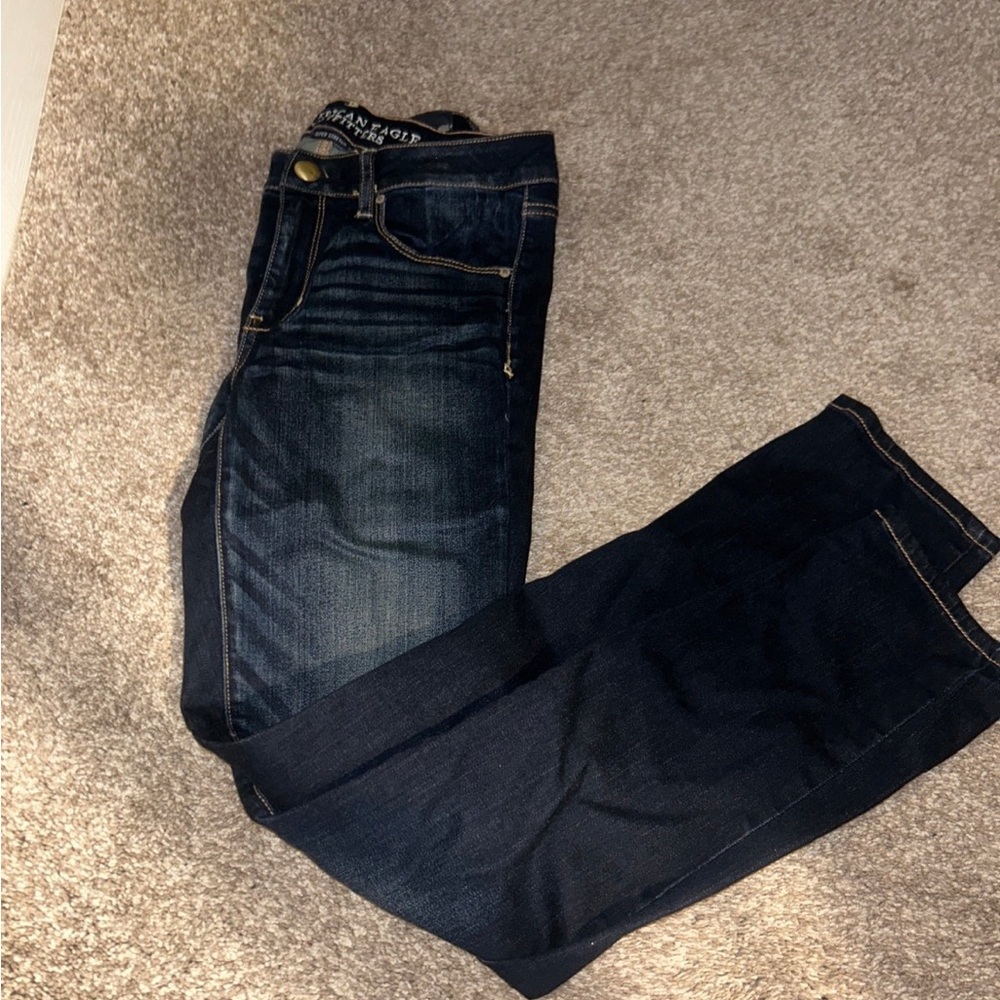 American Eagle Outfitters Women's Dark Blue Skinny Jeans